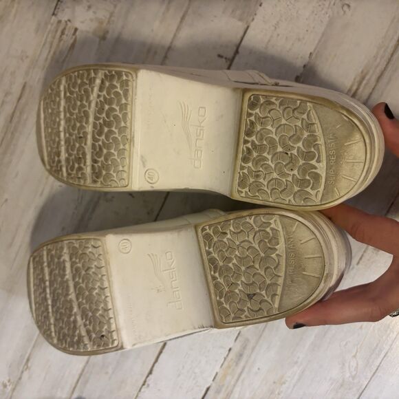 Dansko White Leather Professional Box Clogs Shoes Nursing Women’s 40/9.5-10 - Picture 9 of 14